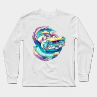 car funny illustration painting Long Sleeve T-Shirt